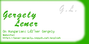 gergely lener business card